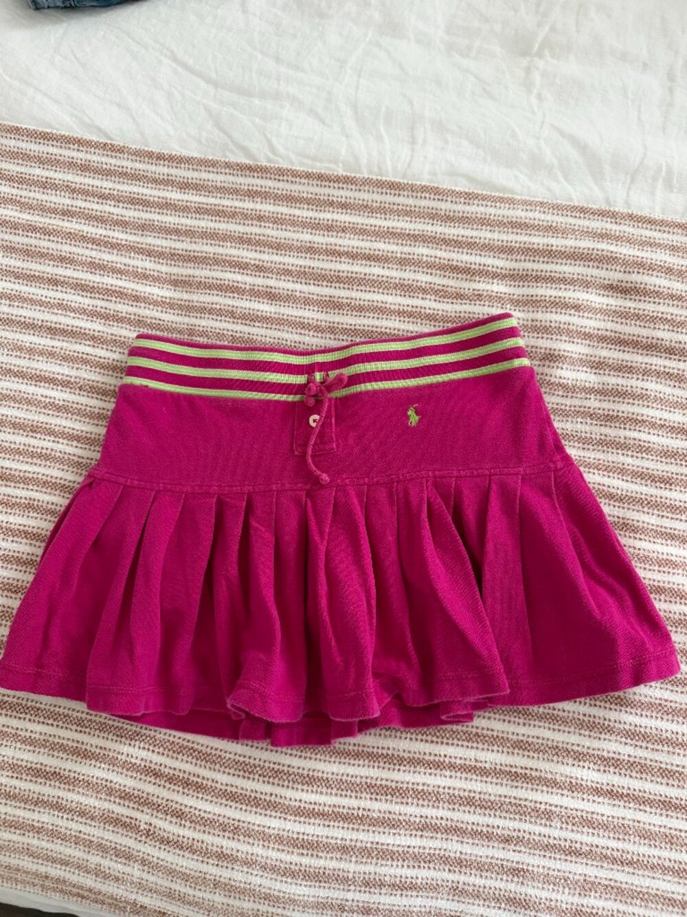 Vintage Ralph Lauren Pink Pleated Mini Tennis Skort Y2K Prep
